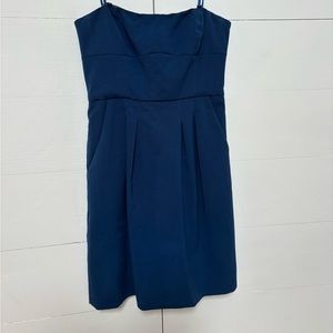 BCBG strapless blue mini dress
